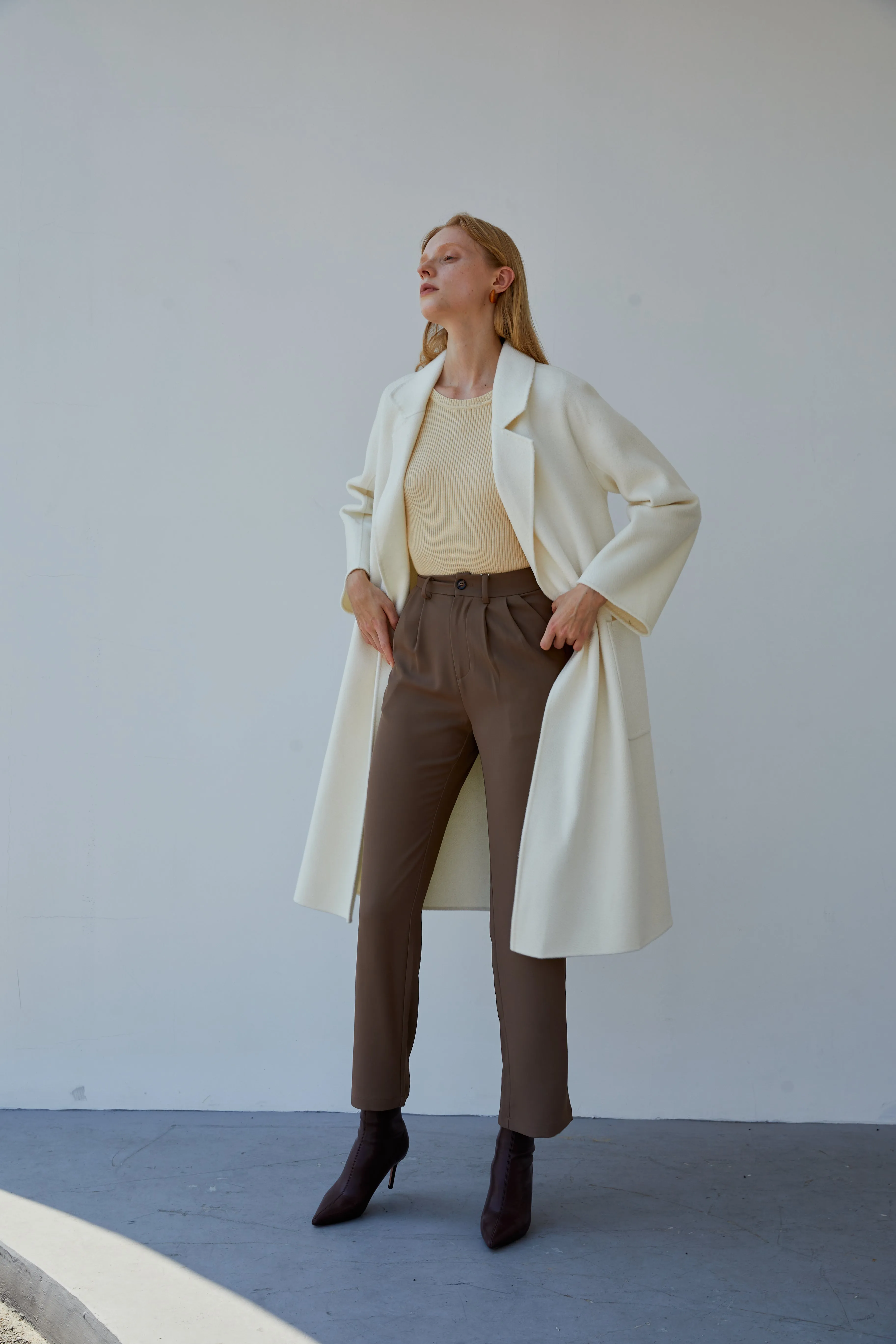 The Classic Wrap Coat - Ivory