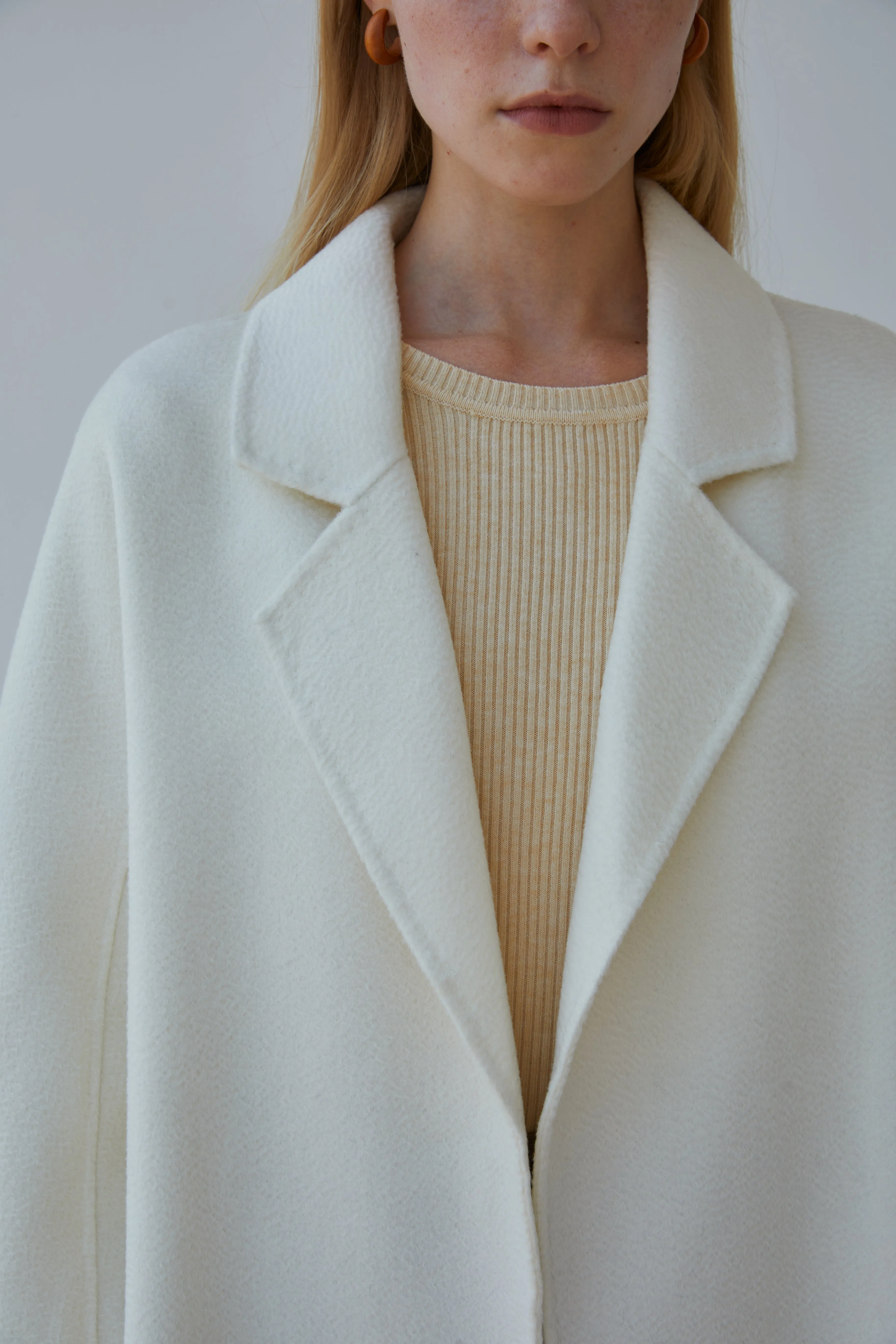 The Classic Wrap Coat - Ivory