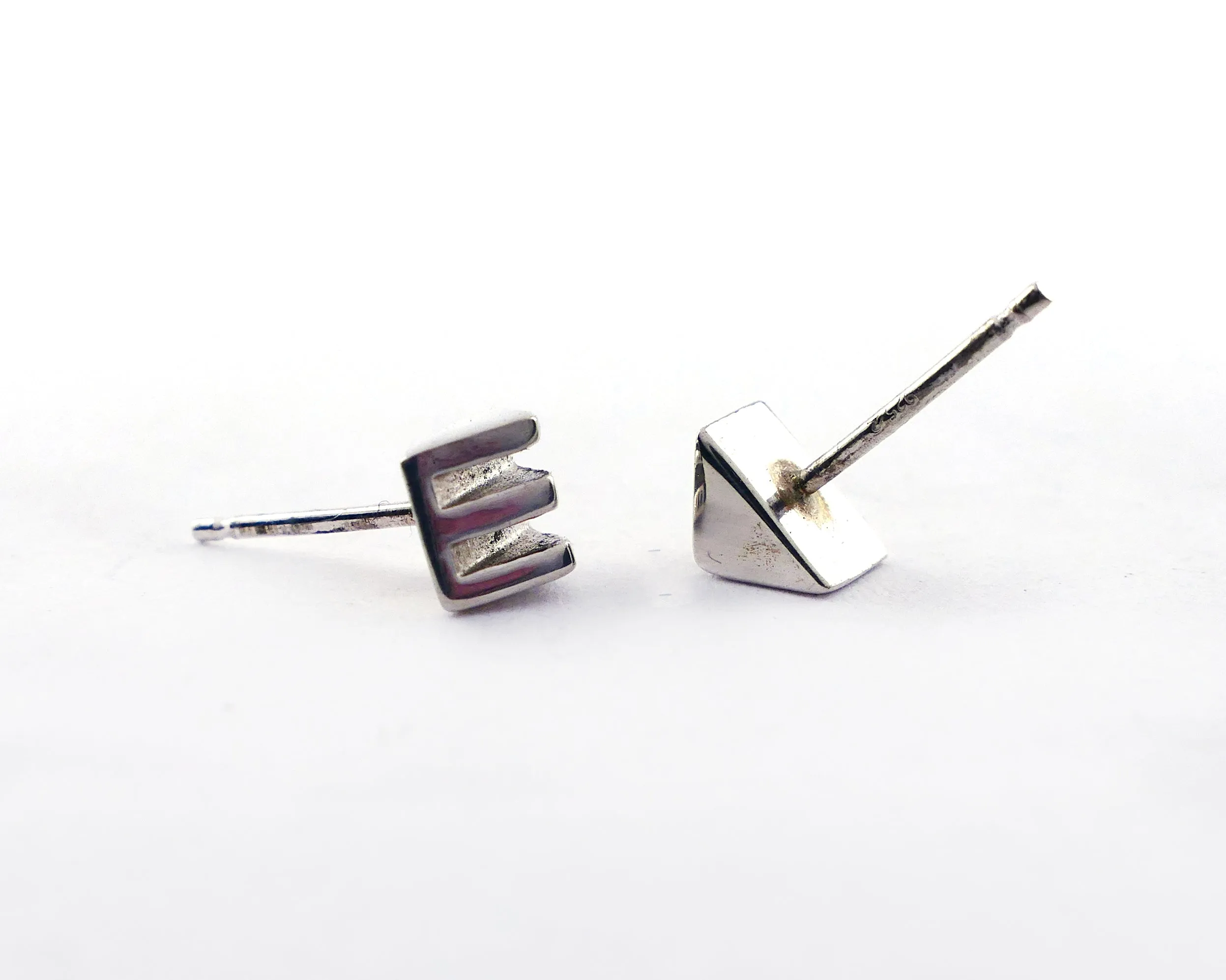 Triangle Layer Studs in Sterling Silver