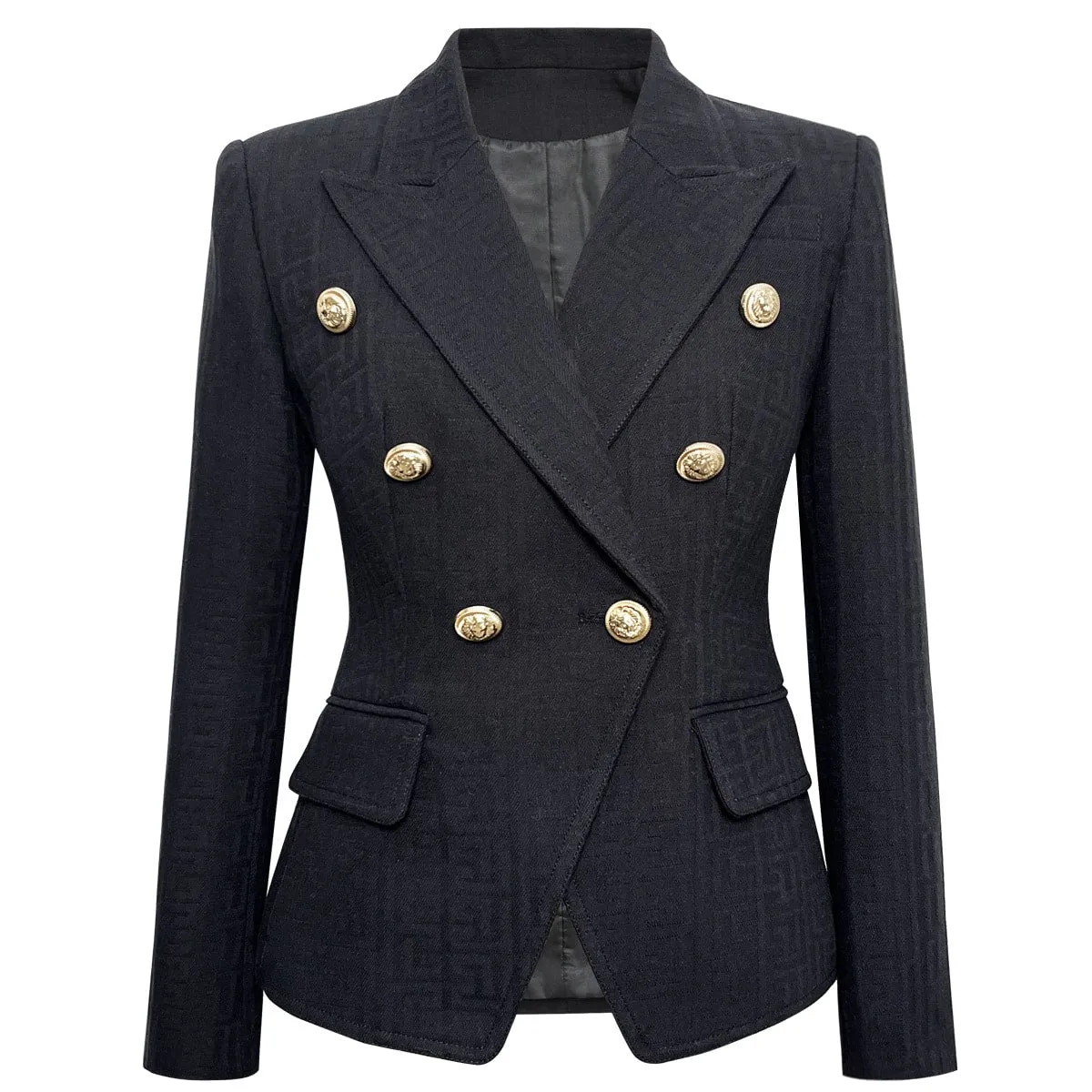 Women Double-breasted cotton blazer